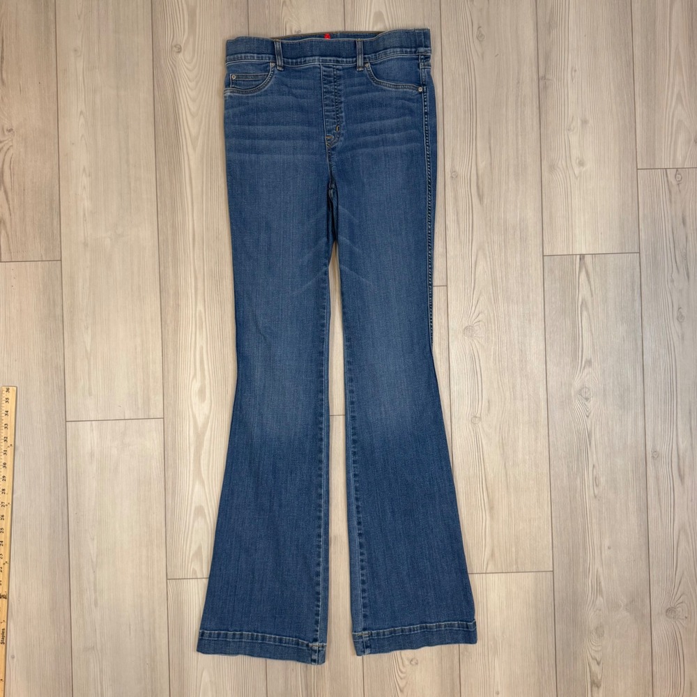 Spanx Flare Jeans Vintage Indigo High Rise Pull On Denim 20456T Large Tall